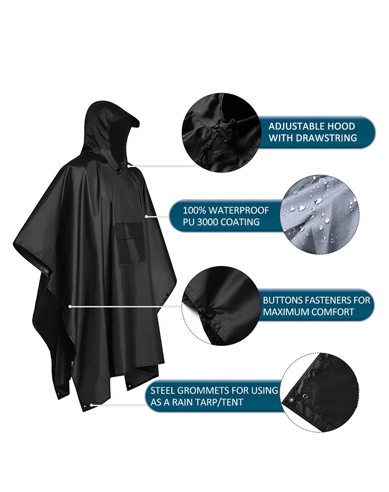 2026 For Camping Hiking 3-in-1 - Camping Rain Poncho review and price